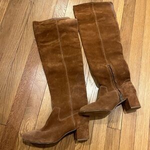 Madewell Brown Suede over-the-Knee Boots